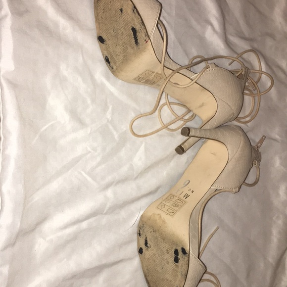 Used MIX No. 6 Nude Wrap Up Heels - Picture 4 of 8
